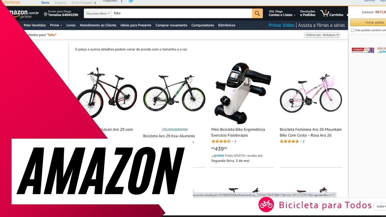 Foto da loja da Amazon